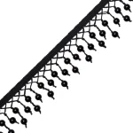 45mm Beaded Glass Layer Fringe