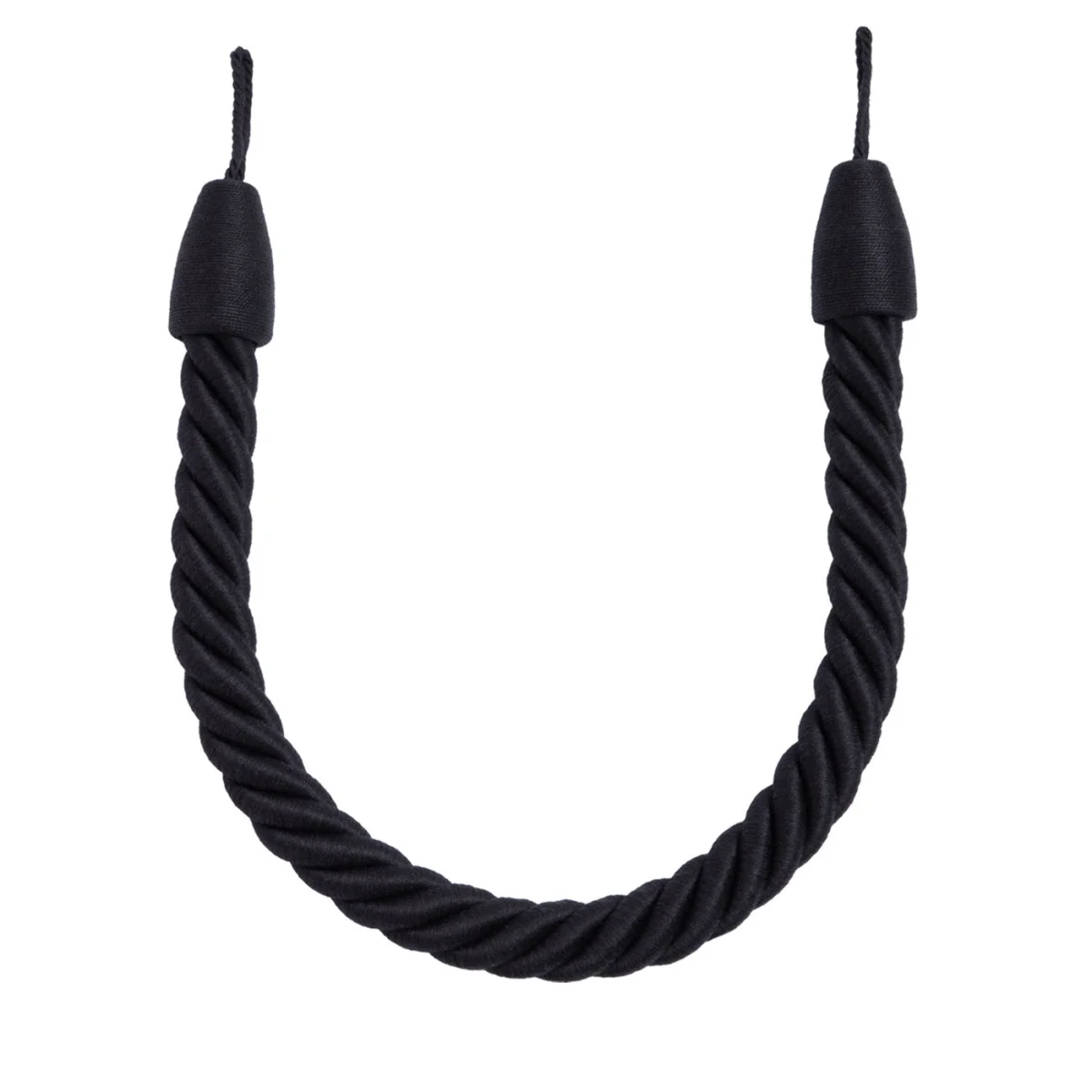 Black Linen Cable Holdback
